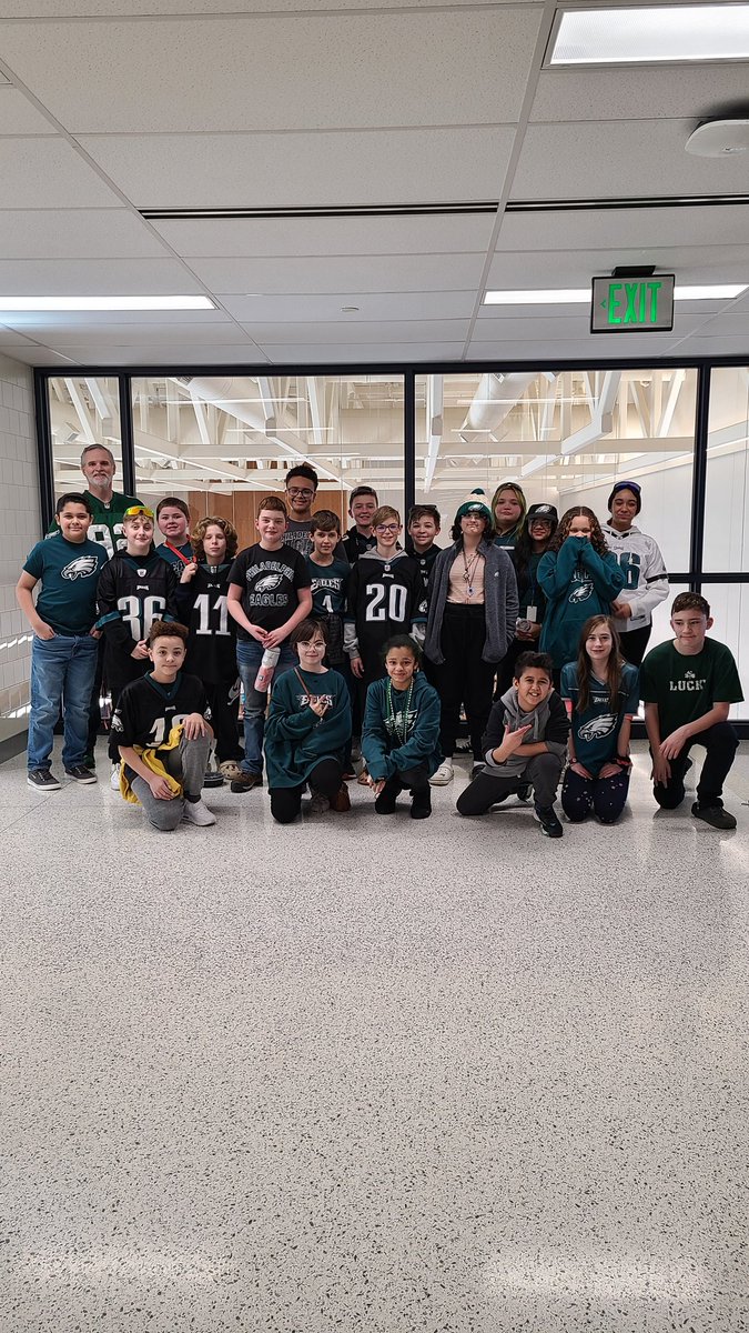 Our team has the SPIRIT!💚🦅💚 #FlyEaglesFly #GoEagles