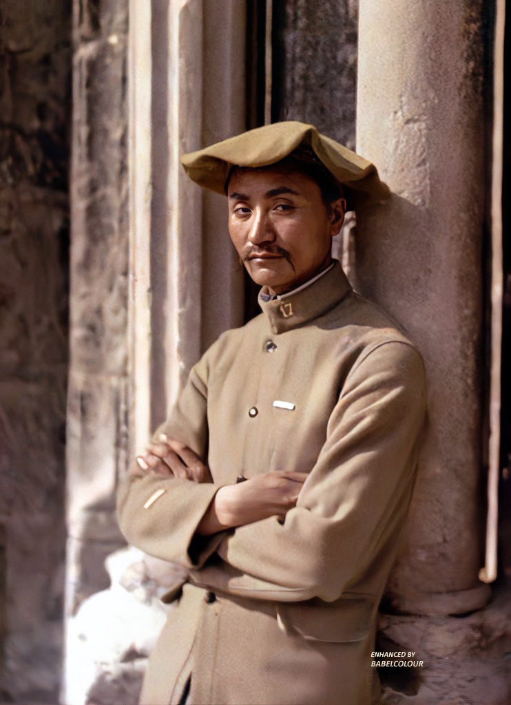 Today we travel back 106 years to the Great War. I have enhanced for you this lovely autochrome portrait of a sergeant of the 17th Indochinese Tirailleurs Regiment at Soissons, in Aisne, France; taken in June 1917 by Fernand Cuville. It is original colour, not colourised.