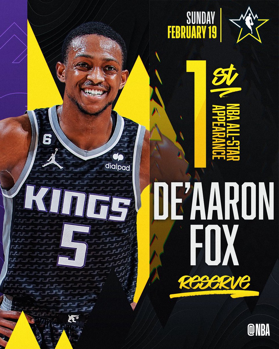 Making his 1st #NBAAllStar appearance… <a href="/swipathefox/">De'Aaron Fox</a> of the <a href="/SacramentoKings/">Sacramento Kings</a> has been added as an injury replacement!