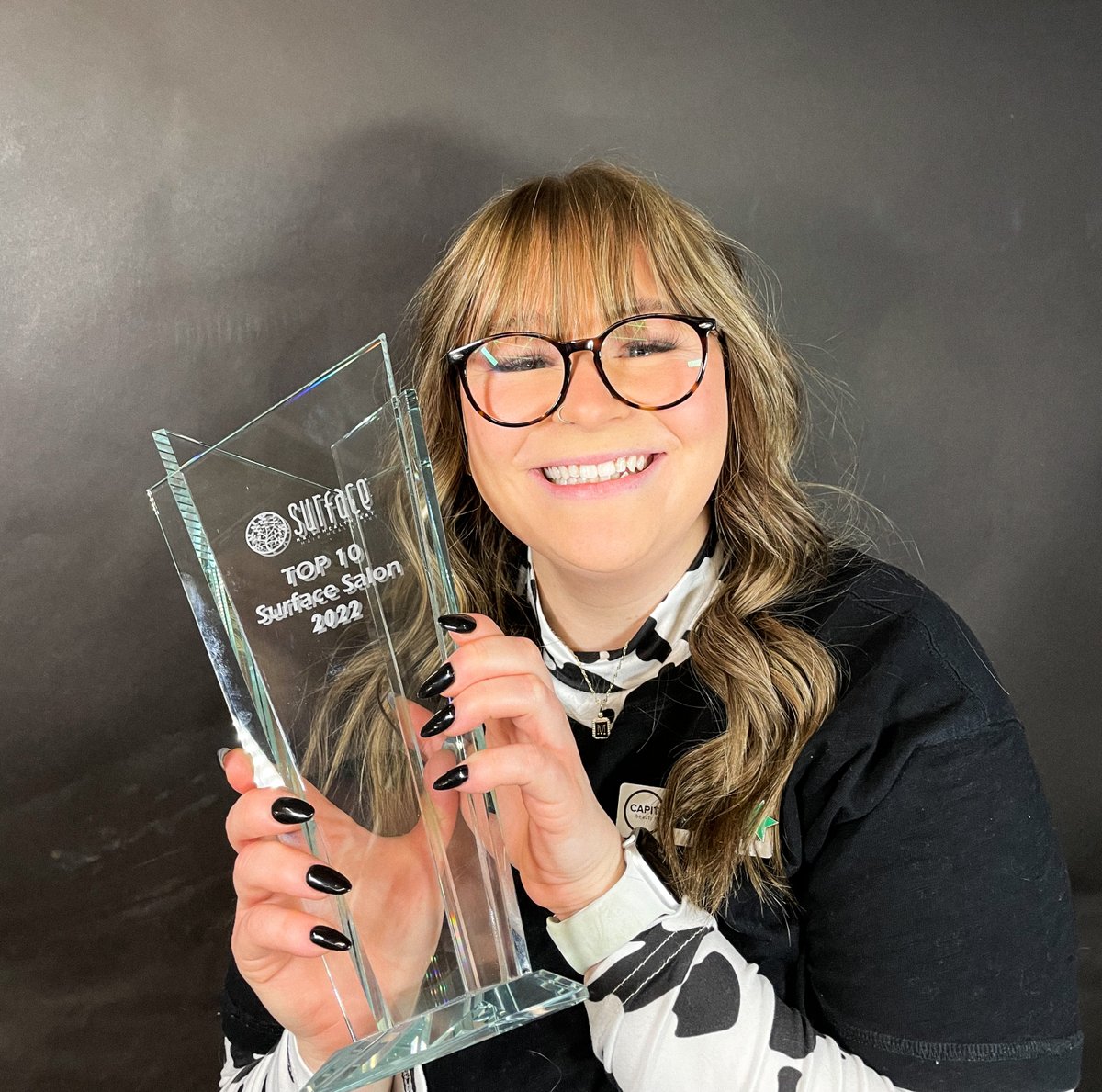 CapitolSchools's tweet photo. We are very honored to accept the @surfacehairhealth Top 10 Surface Salon Award for 2022! ❤️

We are humbled for this recognition and owe it to our students for driving retail education to our community and clientele. https://t.co/OySXCvD8BZ