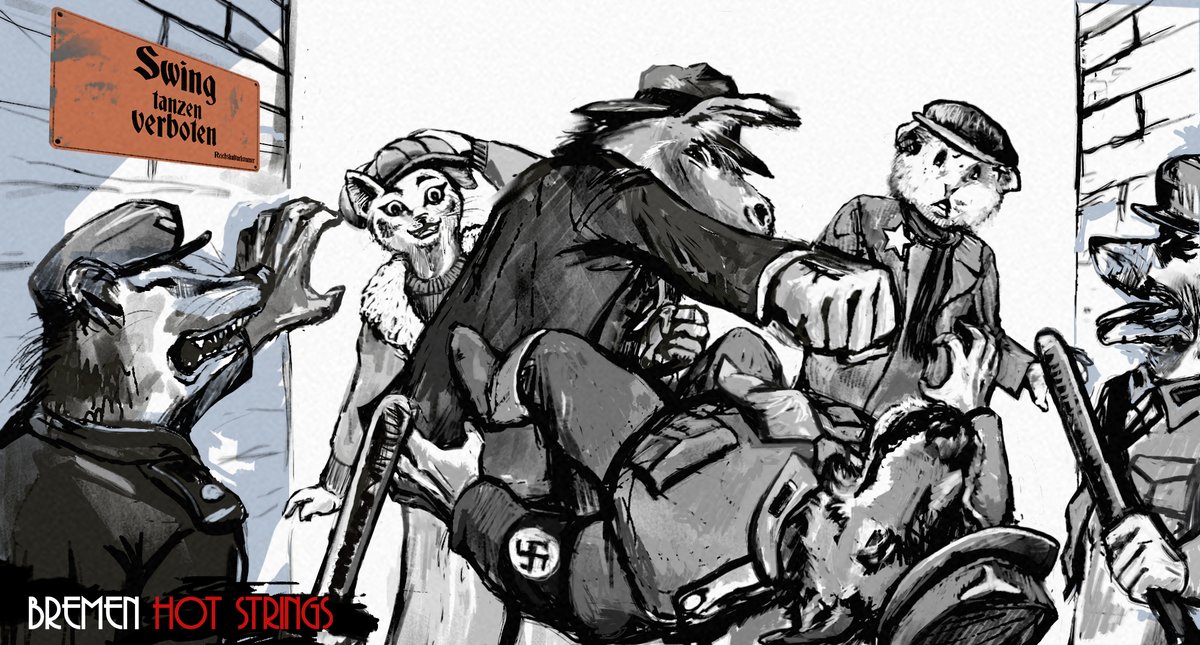 Pixel_Powa's tweet photo. F**K NAZIS.
#SwingHeil #BremenMusicians #GraphicAdventure https://t.co/U5hfzLB9vq
