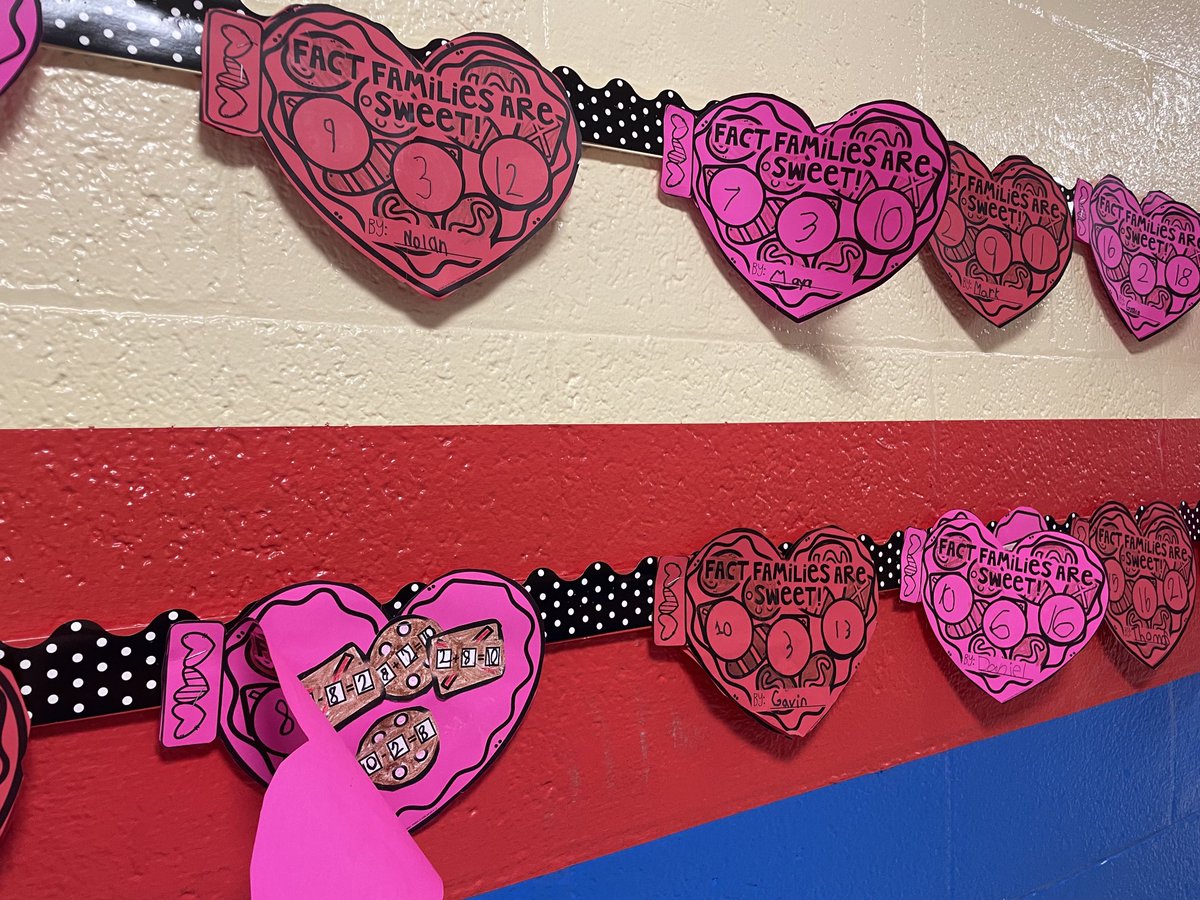 How sweet…math facts for Valentine’s Day! #tfspantherpride