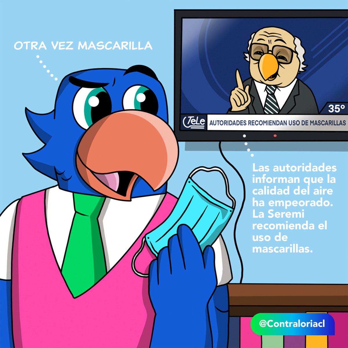 😷¡¿OTRA VEZ MASCARILLAS?! Sí, lamentablemente los incendios forestales aún siguen activos, por lo que la calidad del aire en muchas regiones ha empeorado. Sigamos las instrucciones de las autoridades y volvamos a usar la mascarilla. ¡A cuidarse siempre!