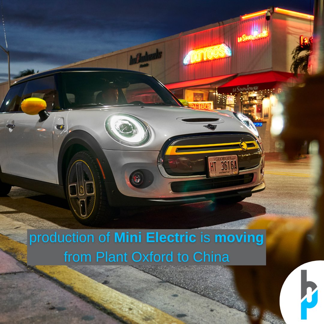 Hart_Pro_Tweets's tweet photo. Production of @MINIUK Electric is moving from Plant Oxford to China.

Read the full story on https://t.co/41scbXsvw8

#HartleyProductions #MINI #MiniElectric #MiniBMW #BMW #EVs #ElectricVehicle #ElectricVehicles #MiniPlantOxford #PlantOxford #Oxford #China #Cars #AutomotiveNews https://t.co/wqbbBwqR8D