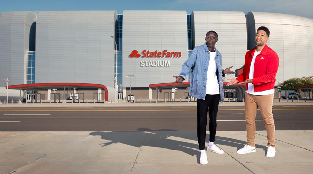StateFarmJean's tweet image. Jake from State Farm is teaming up with the largest TikTok creator in the world, Khaby Lame, for the State Farm Stadium Challenge. One lucky winner will get a chance to create a video with Khaby! Check out his TikTok for all the details:
st8.fm/3YndrMy