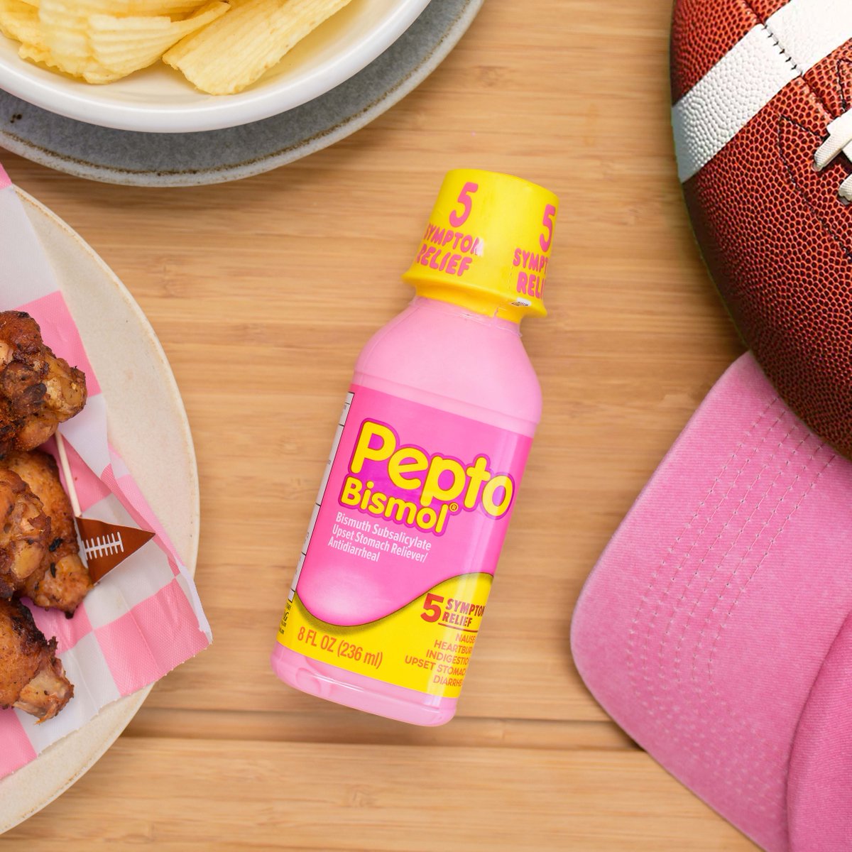 To everyone that goes to the tailgate for the snacks 🍔🌭—this is your sign to stock up on Pepto Bismol. . . . Use as directed. Keep out of reach of children.