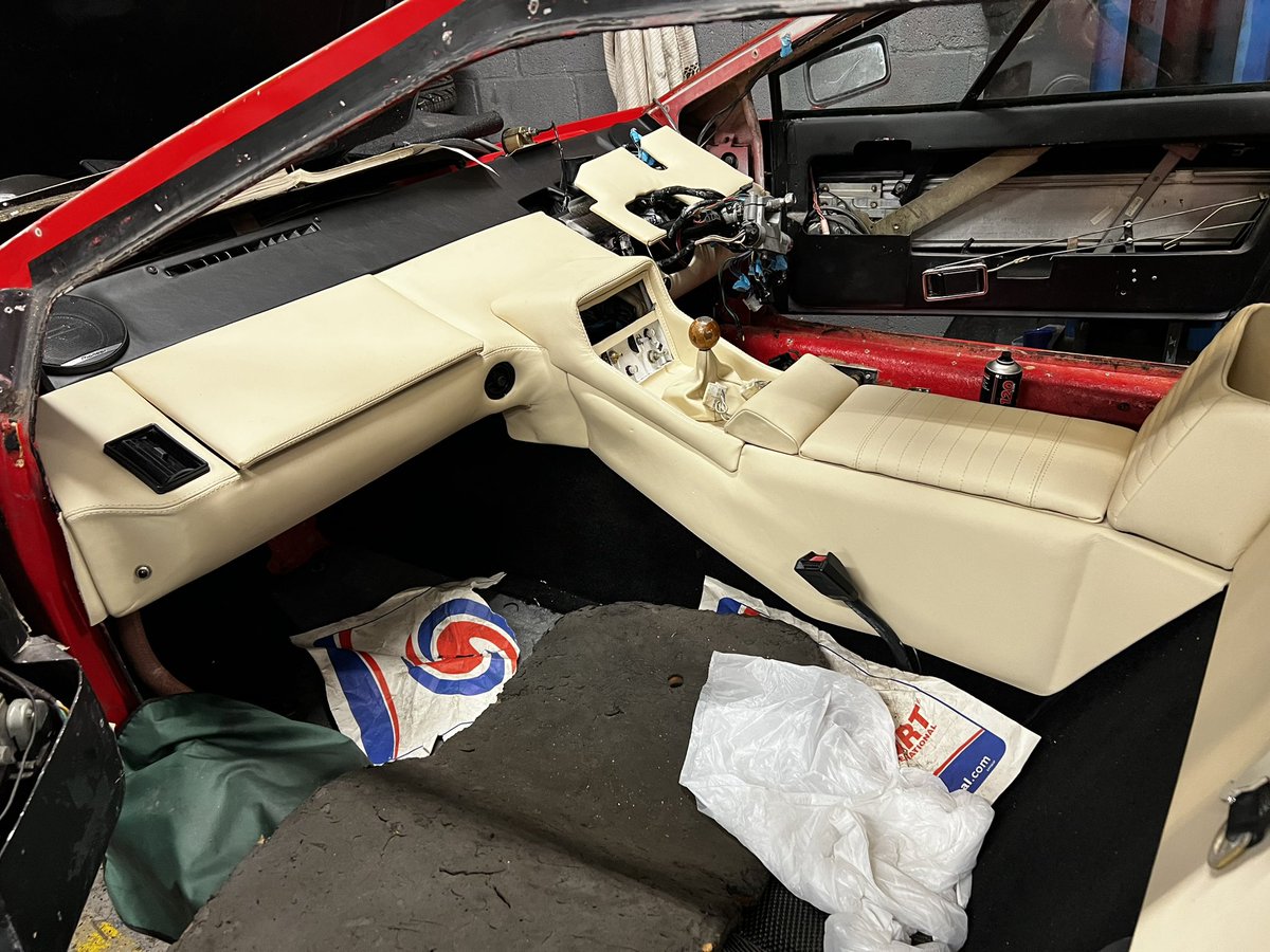 swlcperformance's tweet photo. The interior is coming along nicely on our Lotus Esprit HC Turbo. It is definitely going to look the part when it’s all finished 😎 https://t.co/iLCqjXCASs