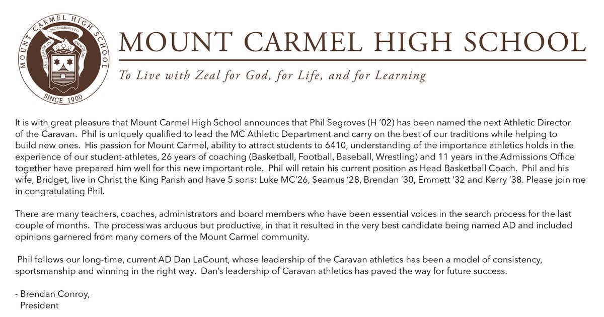 Mount Carmel H.S. tweet media