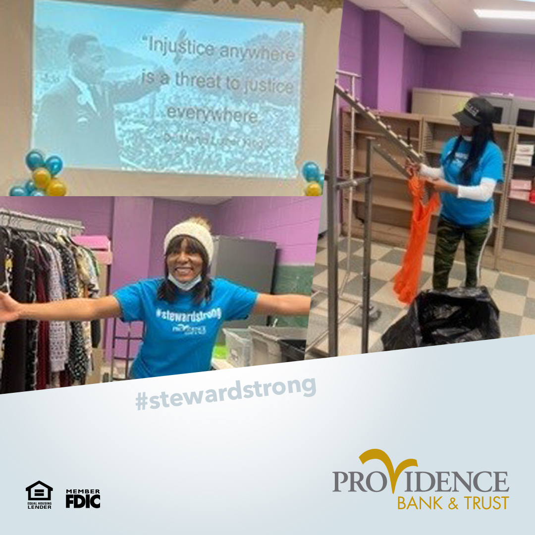 providencebank's tweet photo. Some employees recently volunteered at the 5th Annual King Day of Service. Volunteers helped honor the legacy of Dr. Martin Luther King by conducting service projects in Chicago Public Schools. We’re always honored to give back to the communities we serve. #stewardstrong https://t.co/1BcpGVVN8o