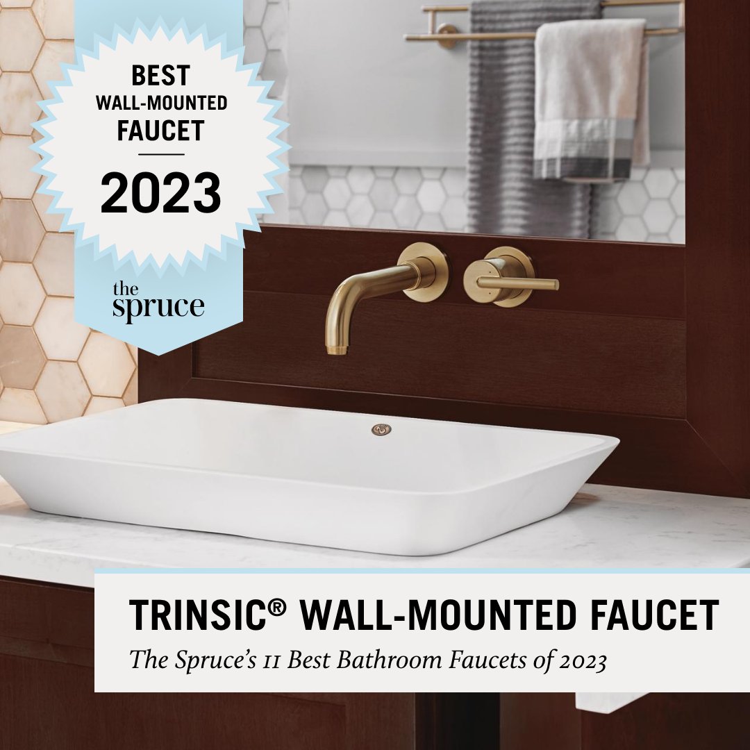 Shoutout to our Trinsic® Wall-Mounted Faucet; it was named Best Wall-Mounted Faucet by The Spruce. fal.cn/3vMFL