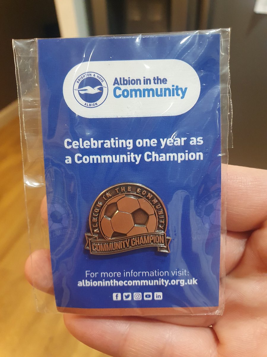 xKimbrownx's tweet photo. #1year @albioninthecomm @OfficialBHAFC @BHAFCWomen New badge for donating for a year! Such a wonderful charity! My pleasure to donate 😊 https://t.co/cEHgHQ0QEg