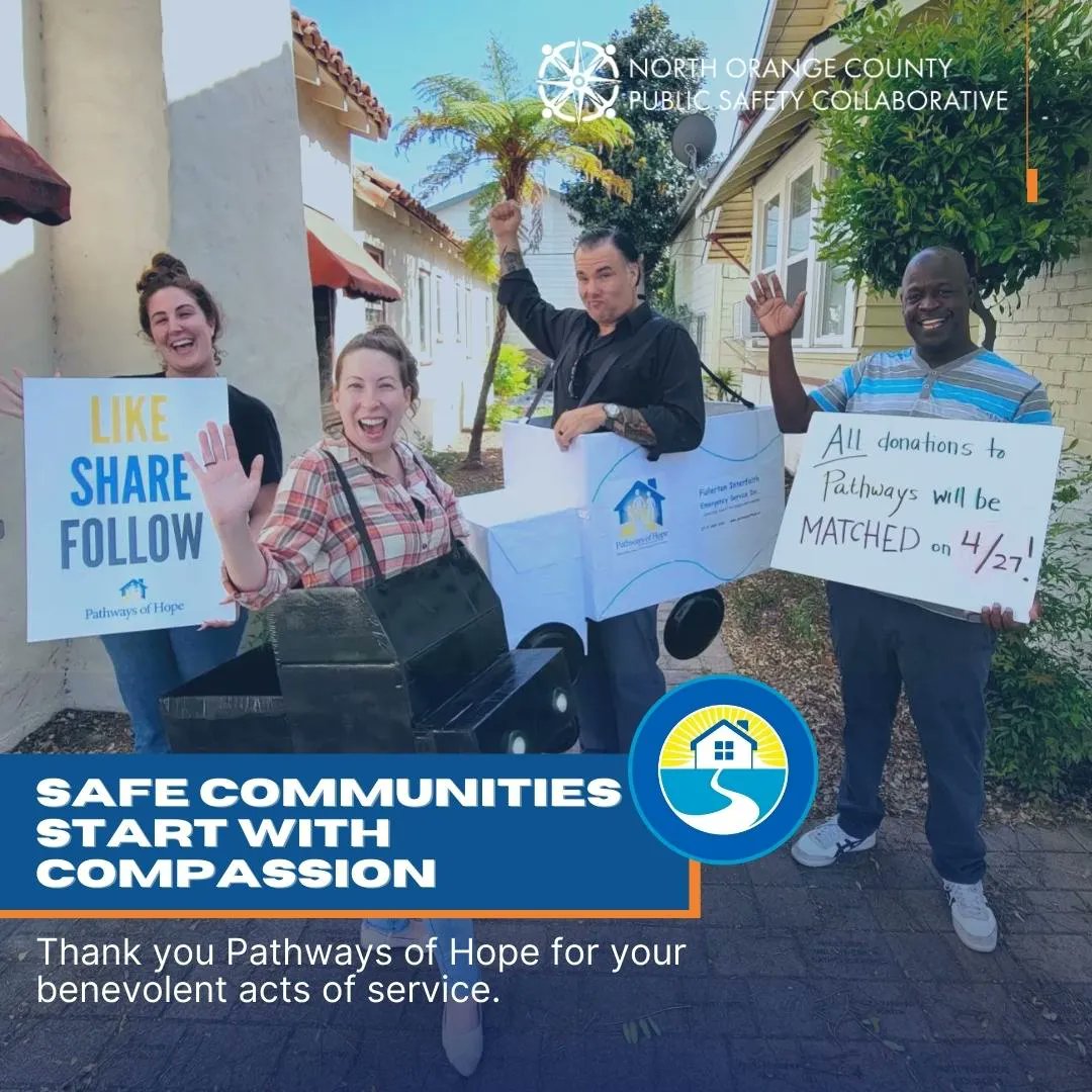 Safe Communities start with compassion. Our partner, Pathways of Hope, provides rental assistance for families, served over 100,000 meals and thousands of pounds of food through the HUB of Hope food distribution and resource center. #NOCPSC #TheCollaborative #PublicSafety