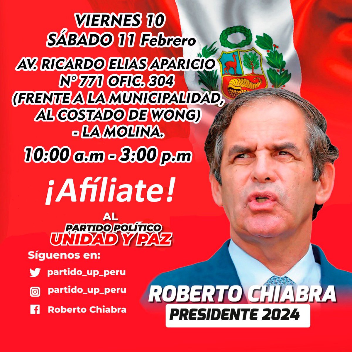 PUP 🇵🇪 on Twitter "¡Afíliate! La Molina Partido_UP_Peru 🇵🇪"