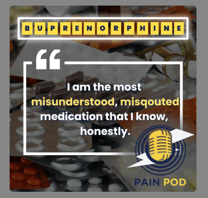 PharmacyPodcast's tweet photo. Who's the most misunderstood medication in the land? 
Listen to this episode &amp; find out WHY. WHY? WHY? 

A New #PainPod w/ Dr. @markgarofoli known as 'the Pain Guy' 

https://t.co/o2YJr3WpDX 

#twitteRx https://t.co/M2ukIROBYf