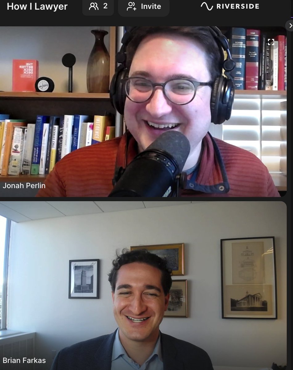 Goodness gracious is it wonderful to "hang out" with people who share your values, interests, &amp; worldview. 

I've been interacting with <a href="/BrianDFarkas/">Brian Farkas</a> #onhere for a longtime and today we finally met for a #HowILawyer Interview. What a wonderful experience. Coming to your 🎧 soon.