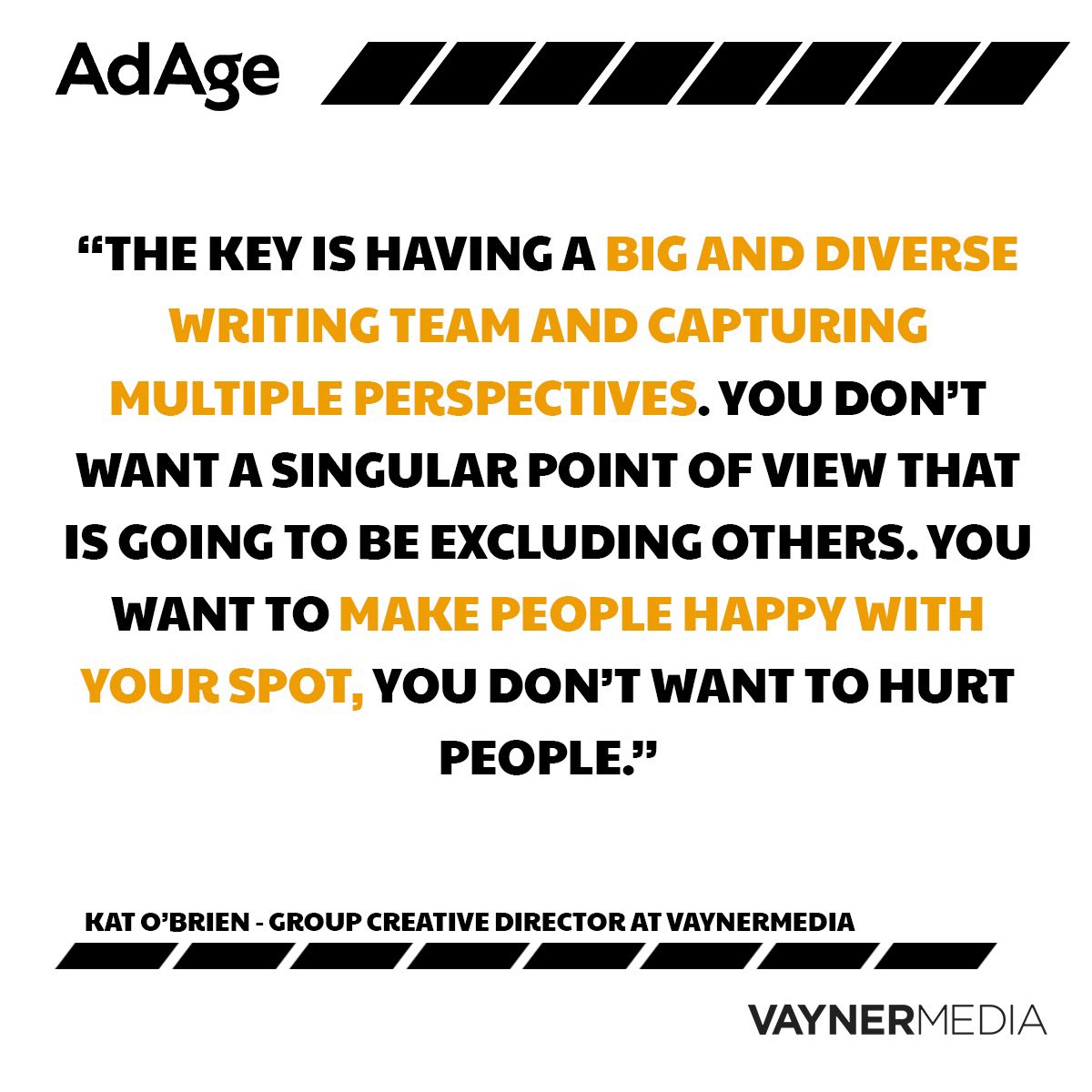 Our GCD, Kat O’Brien, spoke during <a href="/adage/">Ad Age</a>’s Super Bowl Playbook this week and listed the key to success when including humor in Super Bowl spots - which she and the team did with Planter’s and “The Roast of Mr. Peanut” for Super Bowl LVII.
<a href="/ejschultz3/">E.J. Schultz</a>

adage.com/article/specia…