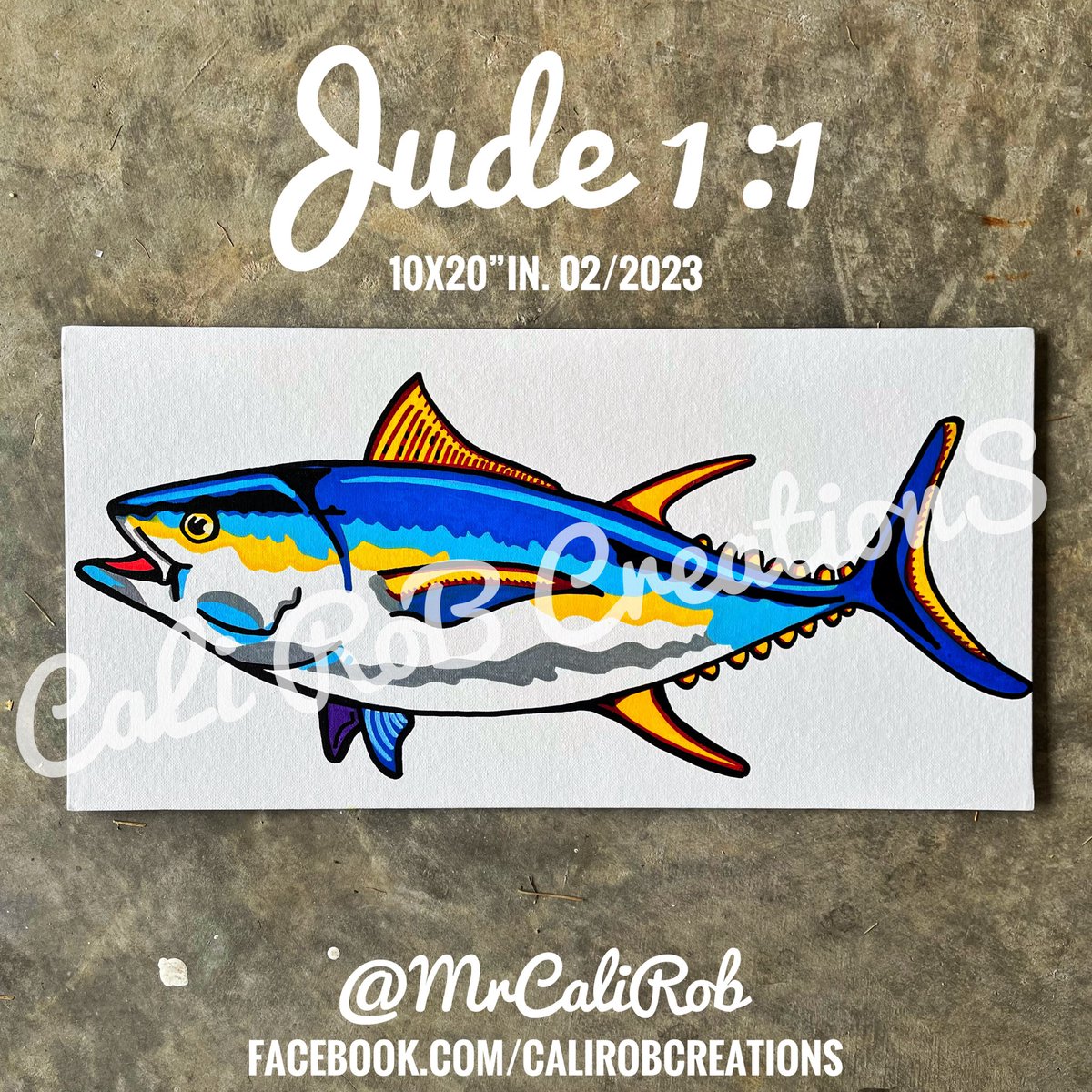Jude 1:1 🐟🎨✨
10x20”in.
02/2023
#CaliRobCreations