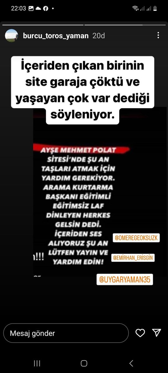 NihansinT's tweet photo. Gaziantep /merkez Polat sitesi Teyitli bilgi lutfen yardim cagrisini iletin canlar kurtulsun @meteyarar @AhmetHakanC @sukruersoyYTU @FulyaKalfa @cnnturk @tarafsizbolge #tarafsizbolge https://t.co/5IfVANdJkX