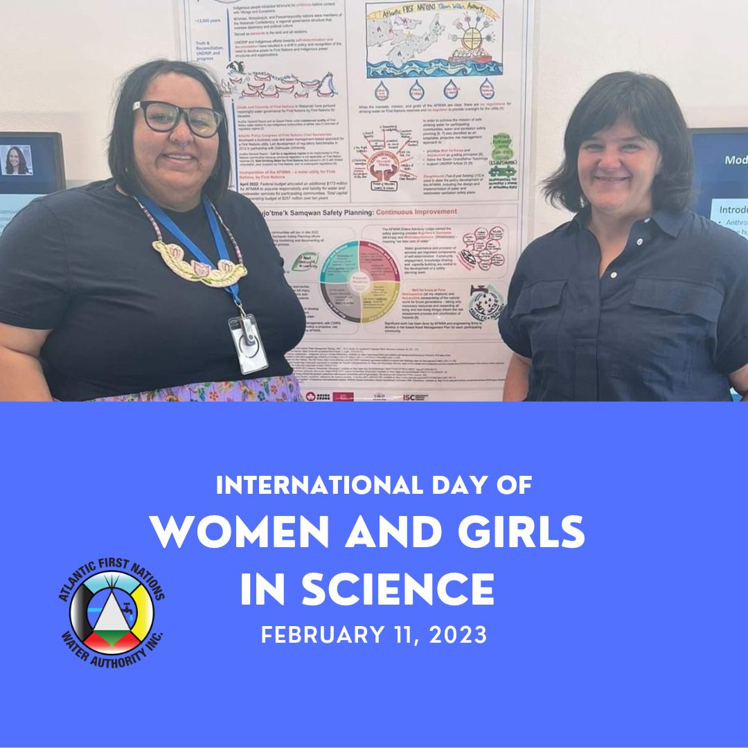 Atlantic First Nations Water Authority (@afnwa_inc) on Twitter photo Tomorrow, February 11, is the International Day for Women and Girls in Science.  To honour this day, we celebrate the outstanding work of Tiannie Paul (left), AFNWA's Operations Engineer, and Dr. Megan Fuller from <a href="/DalhousieU/">Dalhousie University</a>’s <a href="/WaterStudies/">Water Studies</a>!  #womeninscience Tomorrow, February 11, is the International Day for Women and Girls in Science.  To honour this day, we celebrate the outstanding work of Tiannie Paul (left), AFNWA's Operations Engineer, and Dr. Megan Fuller from <a href="/DalhousieU/">Dalhousie University</a>’s <a href="/WaterStudies/">Water Studies</a>!  #womeninscience