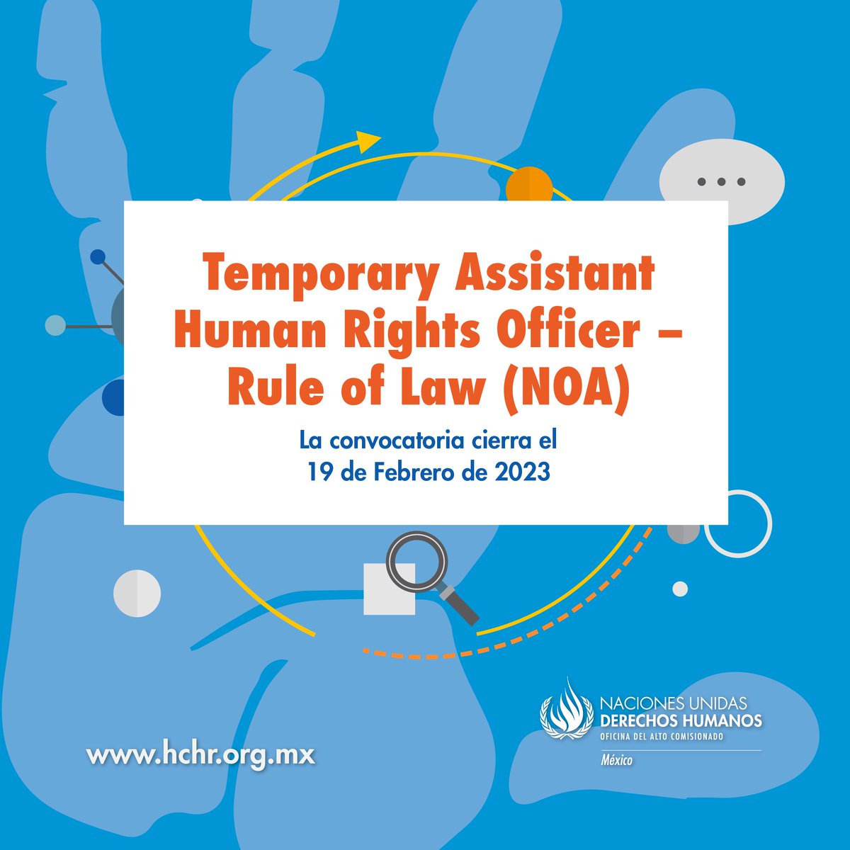 ONUDH México on Twitter "📣 ¡VACANTE! Temporary Assistant Human Rights