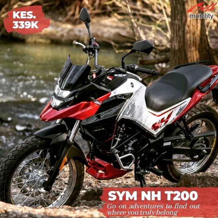 Looking for a light weight, beginner friendly and high performance motorcycle🤔? then this is your bike😉.
@bethmobility we can only give you the best 🤗. 
#bethmobility #adventurebike #symnht200 #beginnerfriendly
