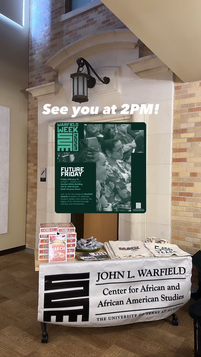 Warfield_UT's tweet photo. See you soon!👨🏾🎓👩🏾🎓
🕐: 2:00-4:00PM
📍: GWB Room 2.206
🍽️: @BirdbirdBiscuit
https://t.co/NU0t7vMKH9
#WarfieldWeek 🤘🏾🧡 https://t.co/fIpiZrn8sL