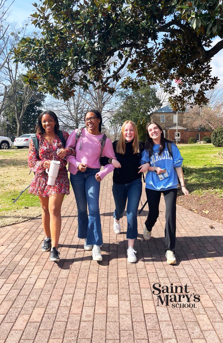 We're heading into the weekend like these happy Saint Mary's seniors! Tons of fun activities to enjoy on campus and around #RaleighNC. Happy weekend, Saint Mary's! #headingintotheweekend <a href="/SaintMarysNC/">Saint Mary's School</a>