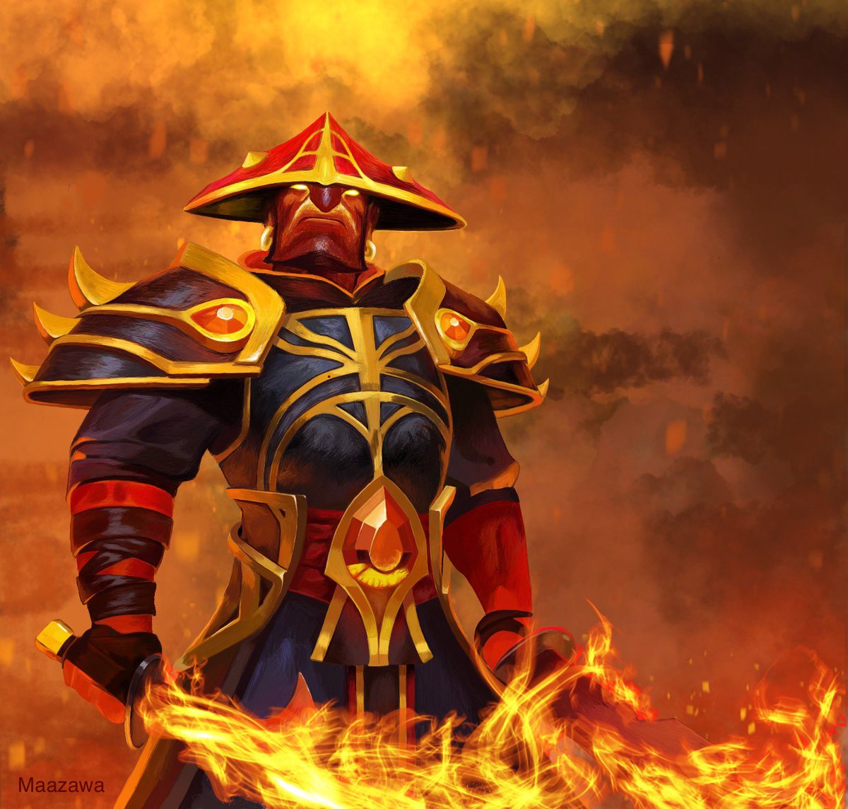 maa_zawa's tweet photo. Here’s my drawing of Ember spirit, I really enjoyed drawing this one. 🔥  #emberspirit #dota2art #dota2 #dota2heroes https://t.co/NGCT9ajscg