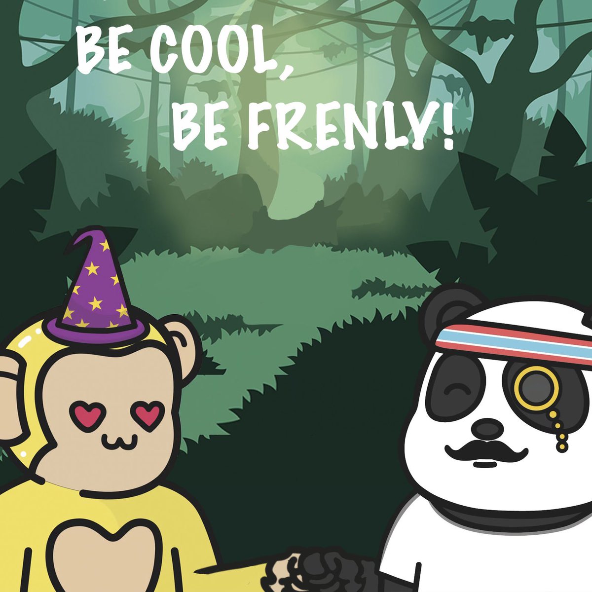The <a href="/CoolApeClub/">The Cool Ape Club</a> and <a href="/FrenlyPandas/">Frenly Pandas 🐼</a> have been rumbling in the jungle! 

Come join us on our Web3 journey!
#community #web3 #nft