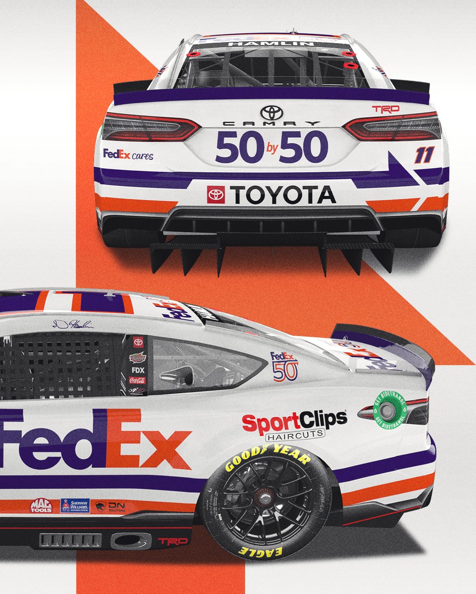 NASCAR's tweet photo. A new paint scheme signed, sealed and delivered for the #DAYTONA500 📬 https://t.co/U3jXj7OJP8