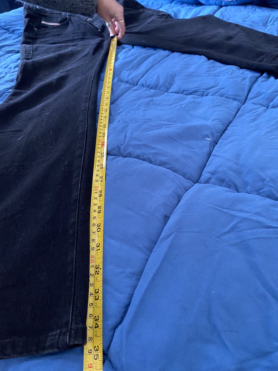 wenditraz36's tweet photo. @DIESEL 
You asked me to send proof that my 32” jeans are much longer by photographing them next to a tape measure you then send me some utter tosh …. https://t.co/oz5U5hDmUX