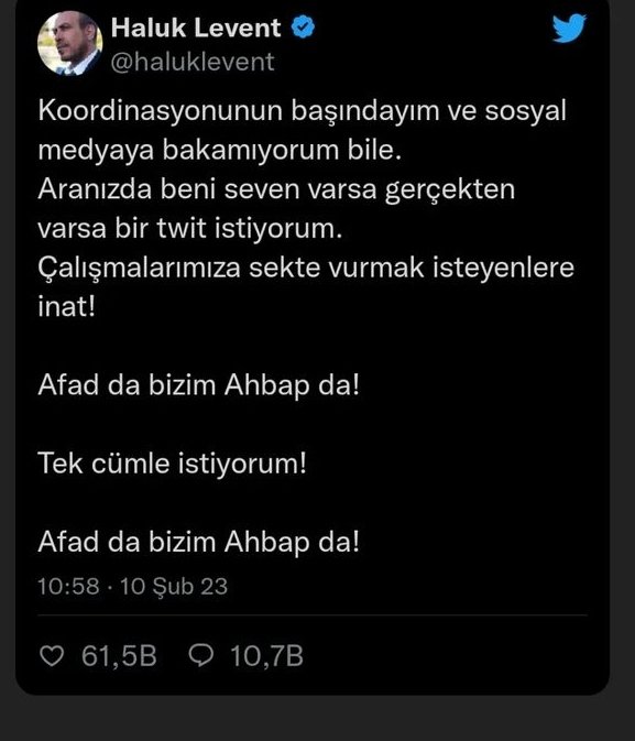 Sen iste yeter ki güzel insan... Afad da bizim Ahbap da!