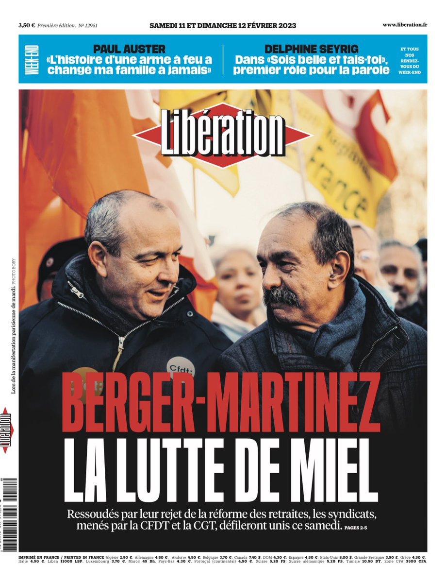 OdieuxBoby's tweet photo. Pourquoi j aime tant travailler pour @libe  ? Pour ça : 

Seconde Une de la semaine 🥰 https://t.co/QJVGcer0gF