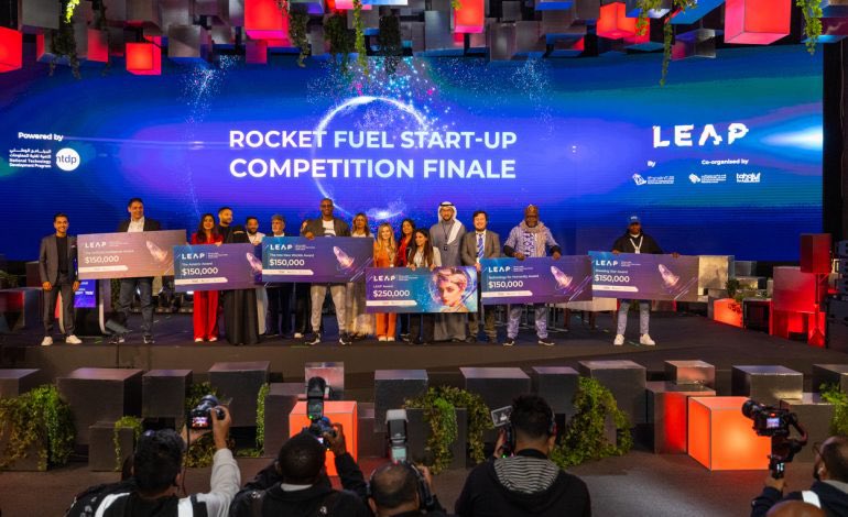ThePlastus's tweet photo. Our Founder/CEO, @noufhazmi, takes home the big win at @LEAPandInnovate Rocket Fuel Startup Competition, The LEAP Award! It’s an honor to win this award &amp; we are so grateful to be part of LEAP 23! This is such an incredible moment for us. Thank you to all the organizers at #LEAP https://t.co/pk7zCl7znv