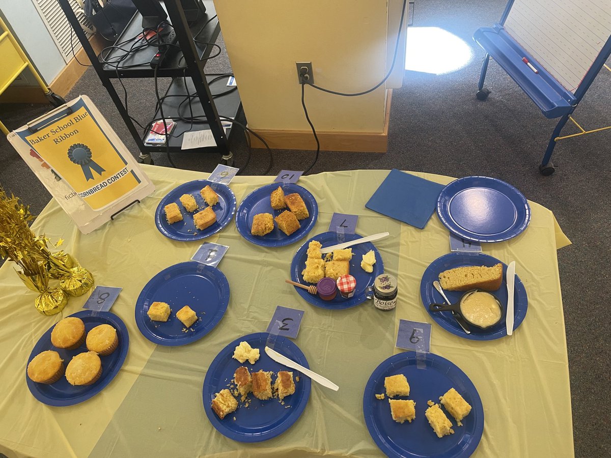 LinusGuilloryJr's tweet photo. Baker School Blue Ribbon Barbecue Luncheon.  Shoutout to Baker PTO.  Thank you to the Baker Literacy Team for organizing the event. #excellenceineducation #2022 NationalBlueRibbonSchool ⁦@BrooklinePublic⁩ https://t.co/miV933gdj2