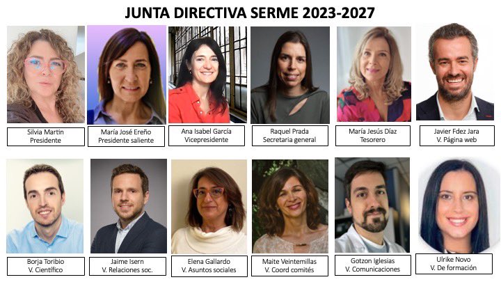 Silvia Martin (@drasilviamartin) on Twitter photo Es un honor ser la presidente de SERME. Cuento para ello con un equipo excepcional. Trabajaremos con mucha ilusión para seguir mejorando. <a href="/mjereno5/">MJ Ereño</a> <a href="/drwillyjara/">Willy Fernández Jara</a> <a href="/anablixGD/">Ana Isabel Garcia</a> <a href="/IsernKebschull/">Jaime Isern Kebschull</a> <a href="/gotzon_i/">Gotzon Iglesias H</a> <a href="/draulrikita/">Ulrike Novo</a> Raquel Prada. Borja Toribio. Elena Gallardo. Maite Veintemillas Es un honor ser la presidente de SERME. Cuento para ello con un equipo excepcional. Trabajaremos con mucha ilusión para seguir mejorando. <a href="/mjereno5/">MJ Ereño</a> <a href="/drwillyjara/">Willy Fernández Jara</a> <a href="/anablixGD/">Ana Isabel Garcia</a> <a href="/IsernKebschull/">Jaime Isern Kebschull</a> <a href="/gotzon_i/">Gotzon Iglesias H</a> <a href="/draulrikita/">Ulrike Novo</a> Raquel Prada. Borja Toribio. Elena Gallardo. Maite Veintemillas