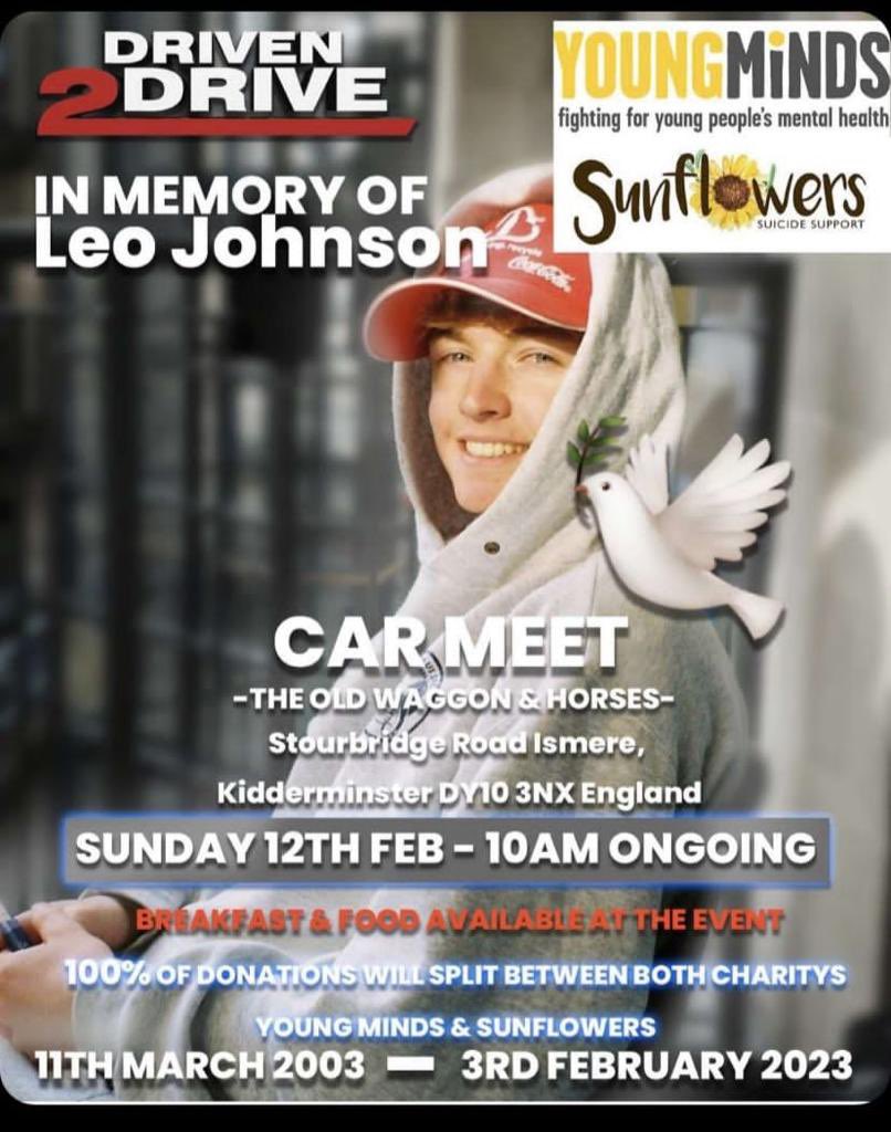 A week ago today we had the devastating news that my cousin Leo had passed away. On Sunday we are meeting at The Old Waggon &amp; Horses on the Stourbridge Road to remember him, from 10am. Come along if you’re free for a drink/brekky and to donate some ££. ❤️