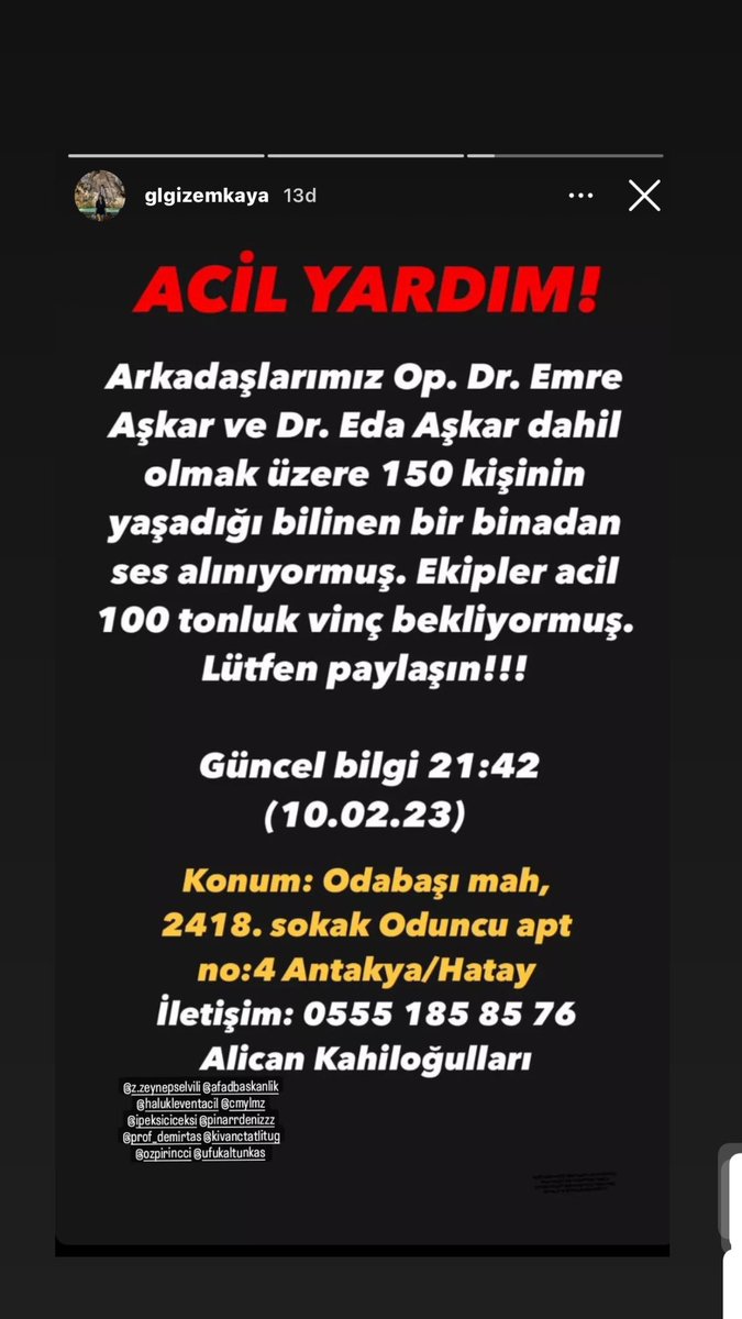 SnBurcu's tweet photo. Lütfen yardım edin @ProfDemirtas @CMYLMZ @haluklevent @cuneytozdemir @Doarutkay @egzOzpirincci @AFADBaskanlik https://t.co/S2z26pnWRE