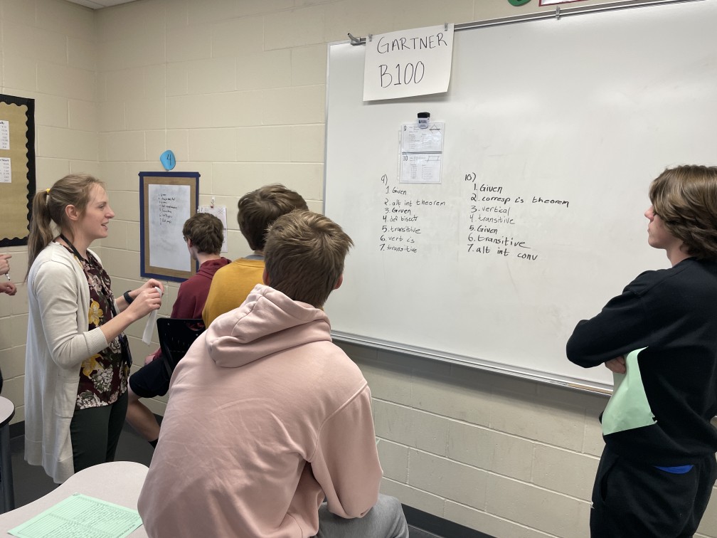 KearneyHigh's tweet photo. Today, Bearcats practiced parallel lines in Mrs. Gartner's Geometry class! This whiteboard activity was interactive and a great break from the desk! Keep up the hard work Bearcats!💙💛
#mathstudies #bearcats #kearneyhigh #hypecrew #interactiveschooling https://t.co/PsdiX8RliR