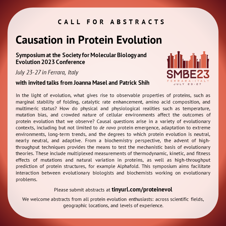 Here is the description of the symposium that <a href="/KaHochberg/">Georg Hochberg</a> and I are organizing at #SMBE23! <a href="/LabShih/">ShihLab</a> and <a href="/JoannaMasel/">JoannaMasel@ecoevo.social</a> will be speaking. Please share with friends across disciplines, and send in your abstracts at smbe2023.org
