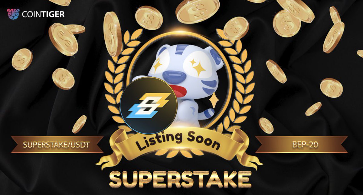 📣#CoinTigerNewListing 

check in <a href="/CoinTigerEX/">CoinTiger</a> 

#SUPERSTAKE/USDT will be available on #CoinTiger soon 
<a href="/Super_Ecosystem/">SuperEcosystem</a>

📥Contract Address
bscscan.com/token/0xad5452… 

📥Official website: superstake.club 
📥TG group link: t.me/OfficialSuperS… 

🔥🔥#Crypto #DeFi #BEP20