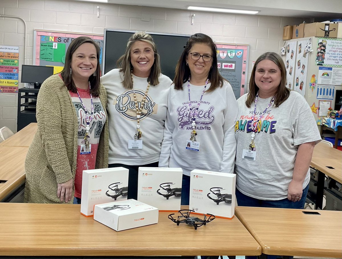 Kim Broadhead (@kkwick) on Twitter photo We are so excited that we received our AAGC grant drones. Our perspective study is about to reach a new altitude! <a href="/TCBOE/">Talladega Co Schools</a> <a href="/BrandiBmcdaniel/">Brandi McDaniel</a> <a href="/SusanBrewer_MES/">Susan Brewer</a> <a href="/kattie_hendrix/">Kattie Hendrix</a> <a href="/alabamagifted/">Alabama Gifted</a> #tellodrone We are so excited that we received our AAGC grant drones. Our perspective study is about to reach a new altitude! <a href="/TCBOE/">Talladega Co Schools</a> <a href="/BrandiBmcdaniel/">Brandi McDaniel</a> <a href="/SusanBrewer_MES/">Susan Brewer</a> <a href="/kattie_hendrix/">Kattie Hendrix</a> <a href="/alabamagifted/">Alabama Gifted</a> #tellodrone
