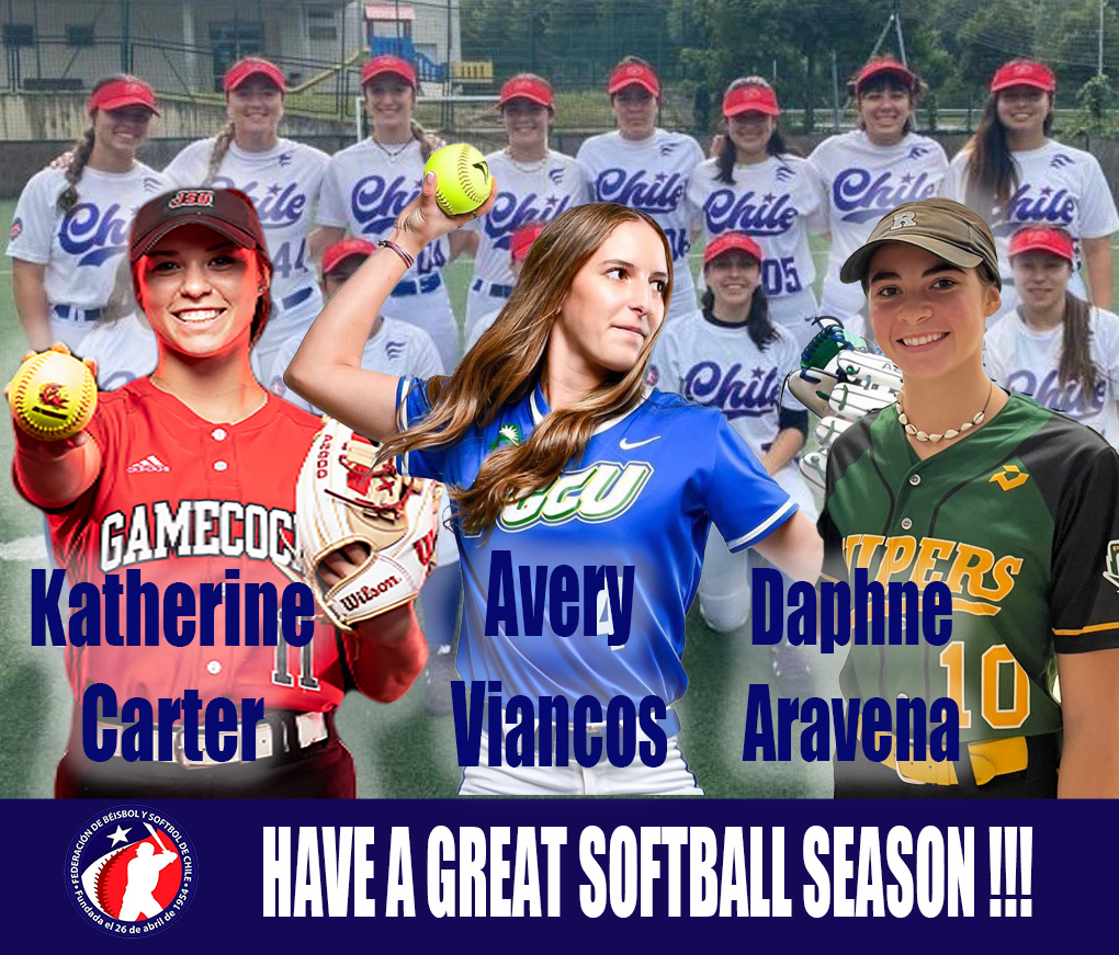 Se inicia la Temporada 2023 del Softball Femenino en USA y nuestras seleccionadas Katherine Carter, Avery Viancos y Daphne Aravena están listas en sus respectivos equipos.
Las esperamos en Octubre para <a href="/santiago2023/">Santiago 2023</a> 
 #softballislife #softballplayer #softball #softballgirls