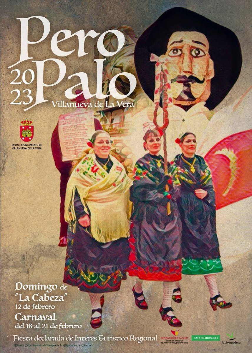 VeradeCaceres's tweet photo. Fiestas de la Vera. El Peropalo de Villanueva de la Vera.
El próximo domingo se saca la cabeza del Peropalo (la Turra) por las calles de Villanueva. Es el inicio de esta fecha declarada de Interés Turístico Regional y que tendrá su continuación a partir del domingo 19.
#peropalo https://t.co/oCL5c3vzjW