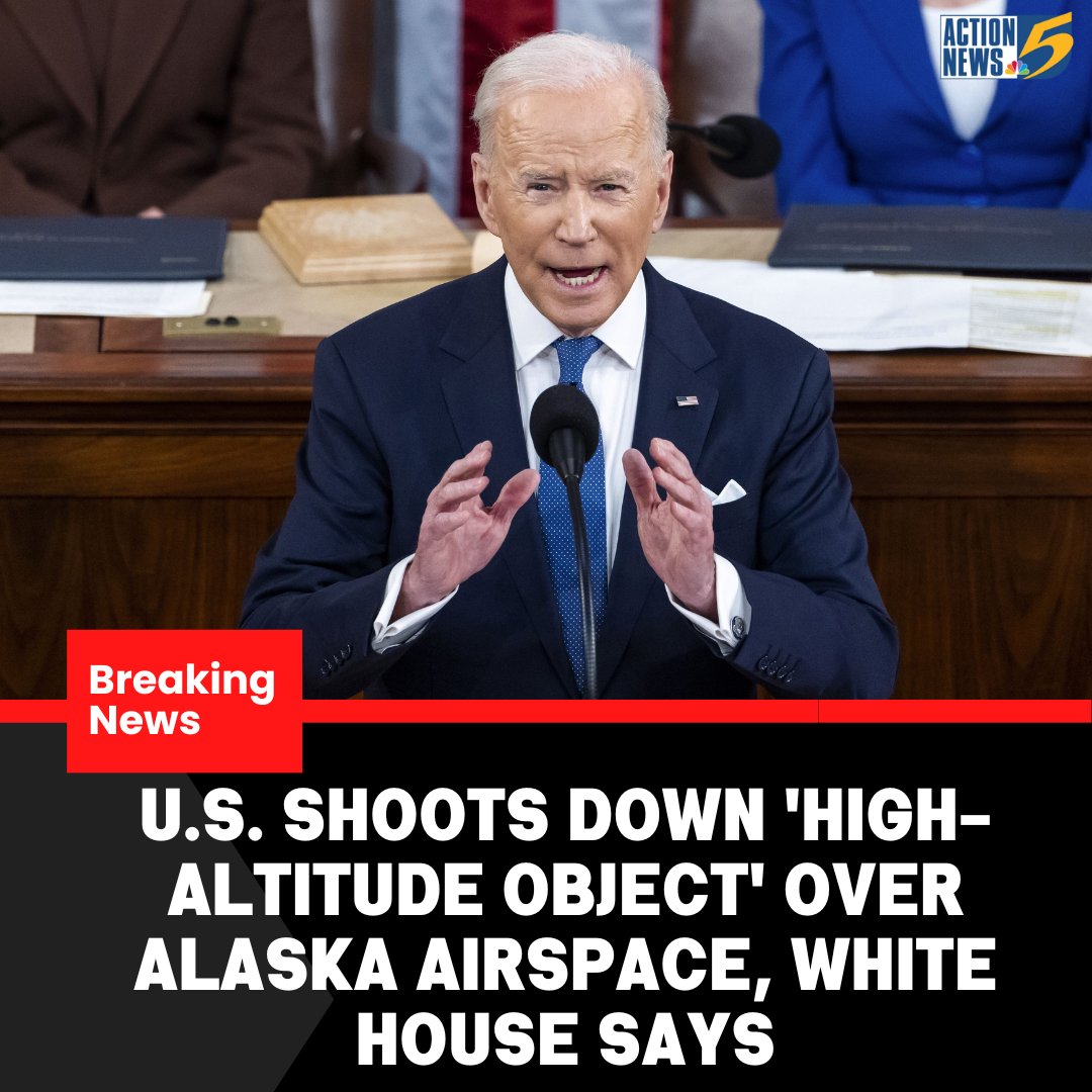 BREAKING: The White House reports the Pentagon has downed an unknown object flying in US airspace within the last hour off the Alaska coastline. bit.ly/3xiLh9i