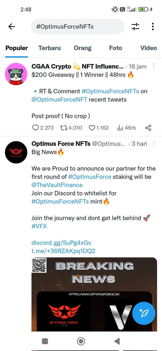 Bonchu_Stres's tweet photo. @CGAAHosts @OptimusForceNFT Done follow and RT https://t.co/XUg5ovLPxz