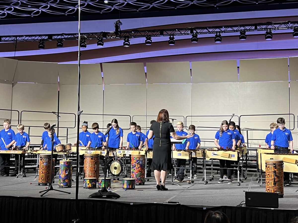 The warm up at #TMEA2023 for our @BESTexans Orff Ensemble!