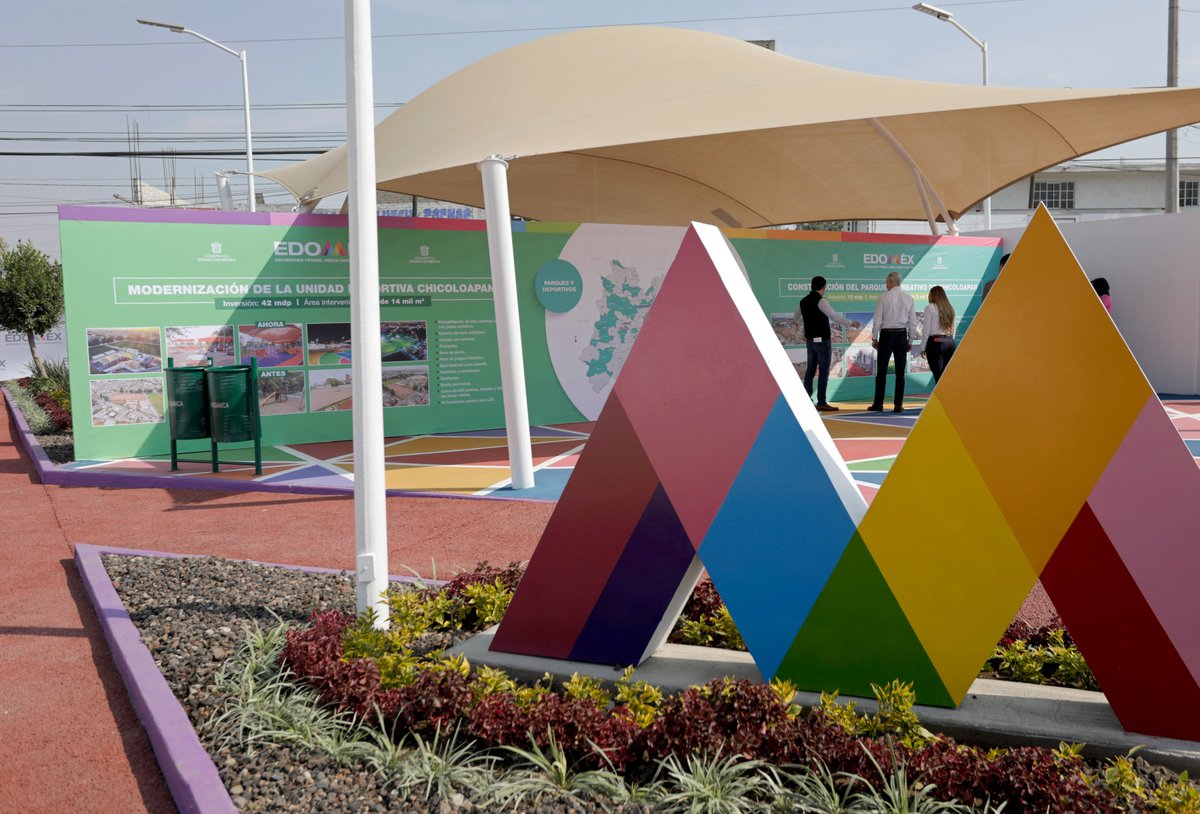 También hoy entregamos el nuevo parque de la cabecera municipal de #Chicoloapan. #ViveTuComunidad
