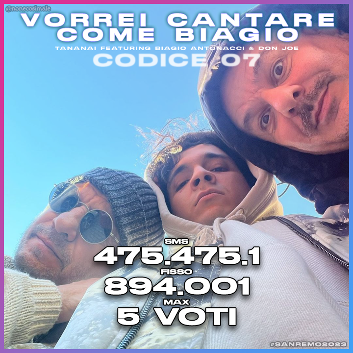 napadeslocado's tweet photo. Got fanmade voting graphics ready for Yous ๐
VIA AL TELEVOTO
#Codice07
#Codice28
#sanremo2023 https://t.co/4UyEdfdOHC