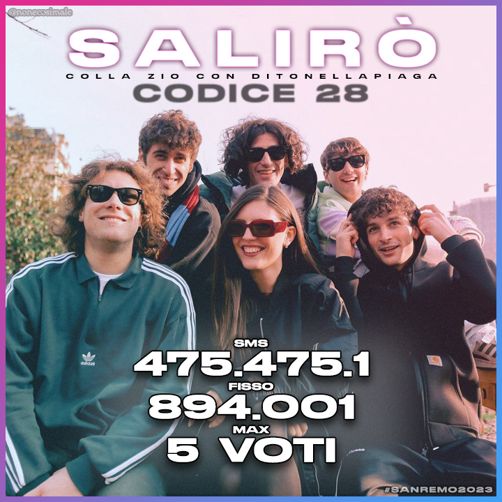 napadeslocado's tweet photo. Got fanmade voting graphics ready for Yous ๐
VIA AL TELEVOTO
#Codice07
#Codice28
#sanremo2023 https://t.co/4UyEdfdOHC
